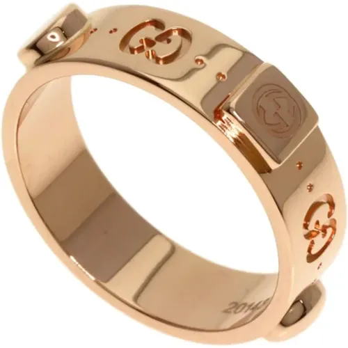 Pre-owned Jewellery, female, , Size: ONE SIZE Pre-owned Rose Gold rings - Gucci Vintage - Modalova