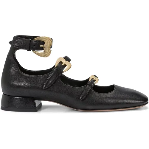 Triple Strap Leather Pumps , female, Sizes: 6 UK, 8 UK, 7 UK, 5 1/2 UK, 4 1/2 UK, 3 UK - A. Bocca - Modalova