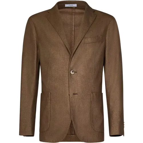 Wool Blend Single-Breasted Blazer , male, Sizes: 2XL, L, XL, M - Boglioli - Modalova