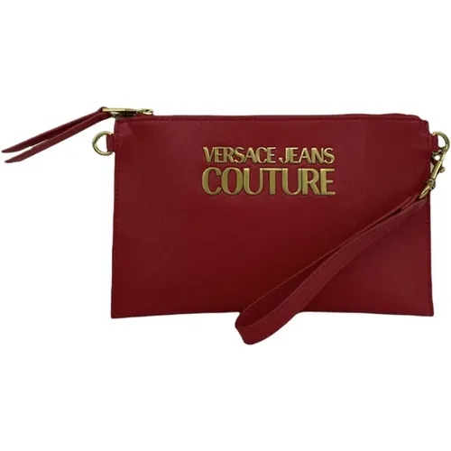 Women`s Clutch with Removable Strap and Metal Logo , female, Sizes: ONE SIZE - Versace Jeans Couture - Modalova