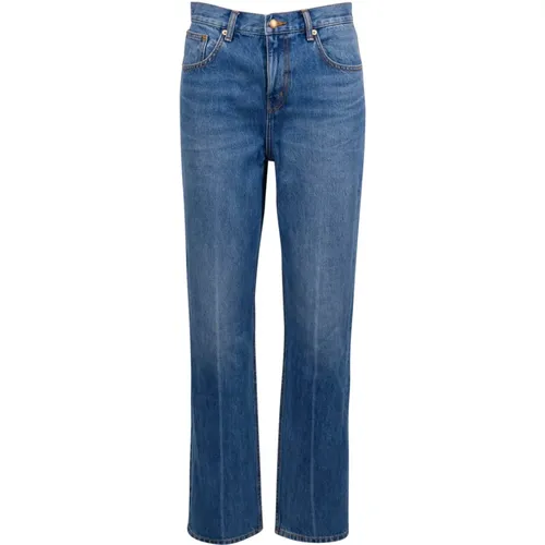 Mid-rise straight-leg jeans , Damen, Größe: W30 - TORY BURCH - Modalova