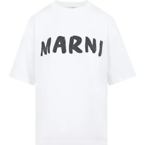 Logo T-Shirt Casual Style , female, Sizes: 2XS, S - Marni - Modalova