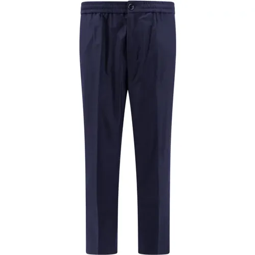 Wool Trousers with Button and Zip , male, Sizes: S - Ami Paris - Modalova