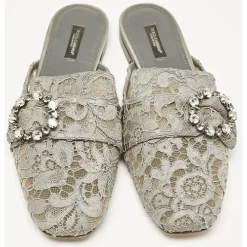 Pre-owned Lace sandals , female, Sizes: 7 UK - Dolce & Gabbana Pre-owned - Modalova