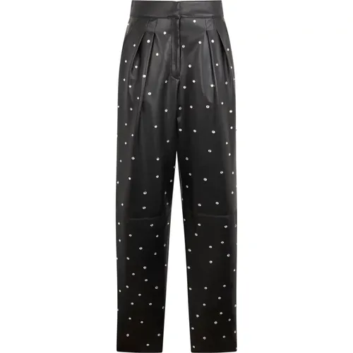 Leather Trousers, female, , Size: XL High-Waist Straight Pants - Philosophy di Lorenzo Serafini - Modalova