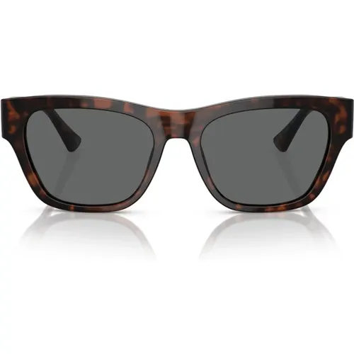 Herren Sonnenbrille Ve4457 mit dunkelgrauen Gläsern , Damen, Größe: 55 MM - Versace - Modalova