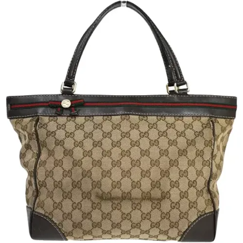 Pre-owned Tote Bags, female, , Size: ONE SIZE Pre-owned Canvas gucci-bags - Gucci Vintage - Modalova