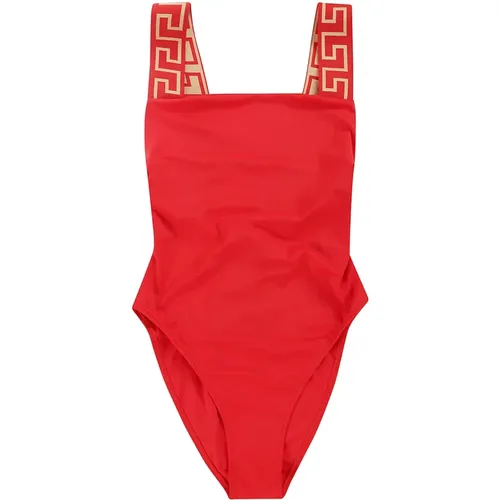 Roter Sea Einteiliger Badeanzug Lycra - Versace - Modalova