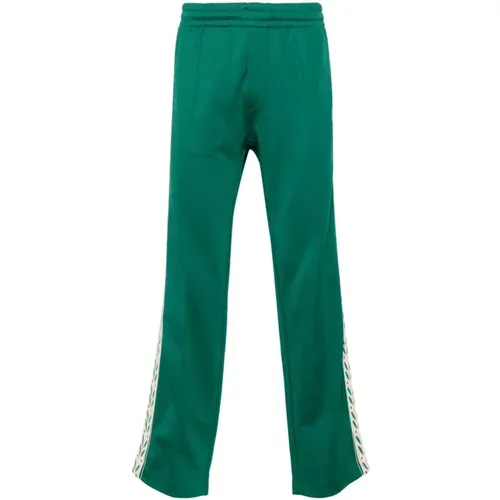 Dunkelgrüne Hose mit seitlichem Streifen , Herren, Größe: XL - Casablanca - Modalova