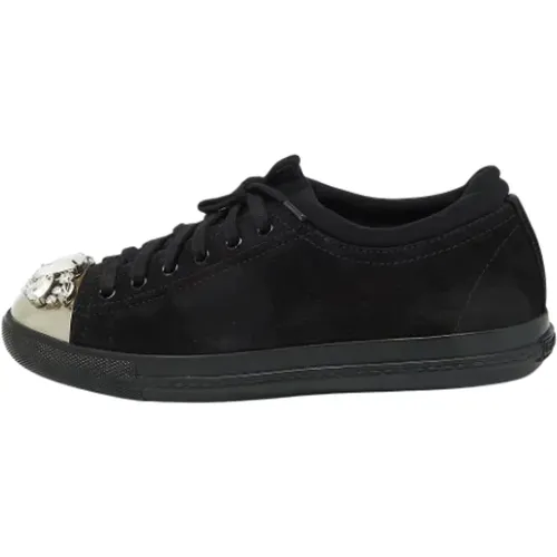 Pre-owned Suede sneakers , female, Sizes: 7 UK - Miu Miu Pre-owned - Modalova