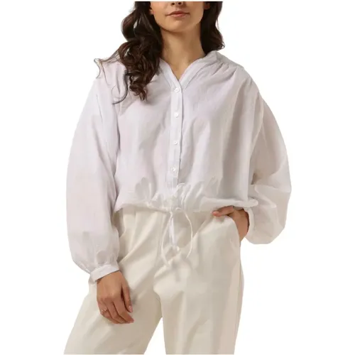 Weiße Bluse mit Stilvollem Design , Damen, Größe: L - Penn&Ink N.Y - Modalova