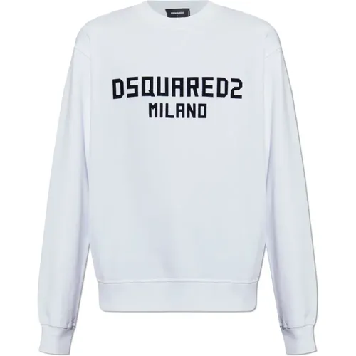 Sweatshirts, male, , Size: 3XL Sweatshirt with logo and velvety finish - Dsquared2 - Modalova