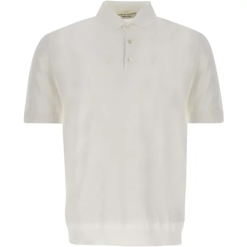 Men's Polo Shirt, Classic Collar, Button Front , male, Sizes: 2XL, L - Filippo De Laurentiis - Modalova