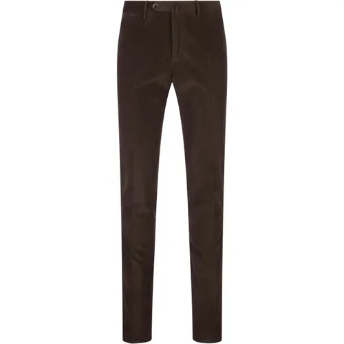 Braune Slim Fit Hose , Herren, Größe: 3XL - PT Torino - Modalova