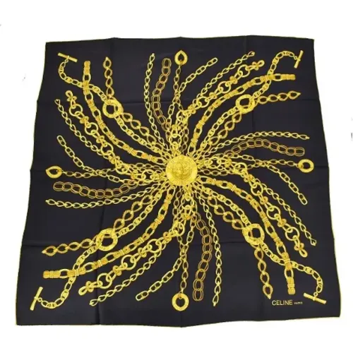 Pre-owned Silk scarves , female, Sizes: ONE SIZE - Celine Vintage - Modalova