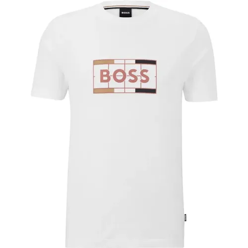 Printed T-shirt , male, Sizes: S - Boss - Modalova