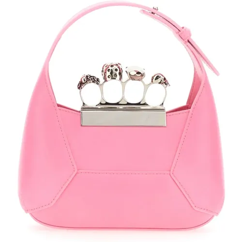 Mini Hobo-Tasche mit Juwelen und Abnehmbarem Riemen - alexander mcqueen - Modalova