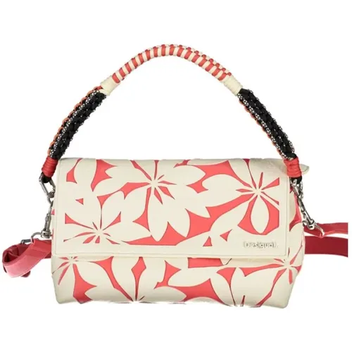 White Shoulder Bag with Adjustable Strap , female, Sizes: ONE SIZE - Desigual - Modalova