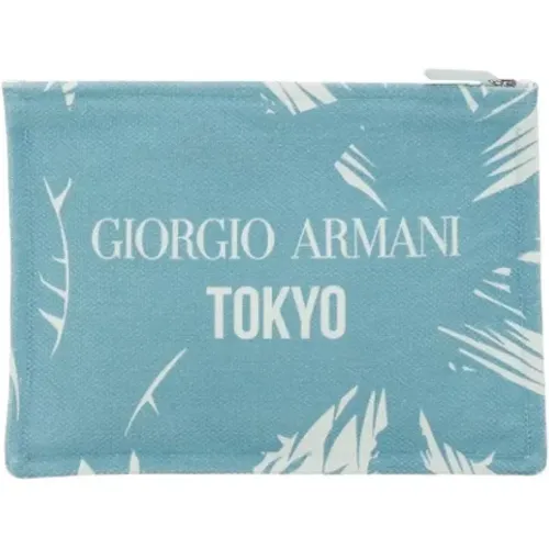 Pre-owned Cotton clutches , female, Sizes: ONE SIZE - Armani Pre-owned - Modalova