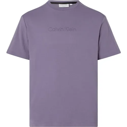 Herren T-Shirt mit bedrucktem Logo , Herren, Größe: M - Calvin Klein - Modalova