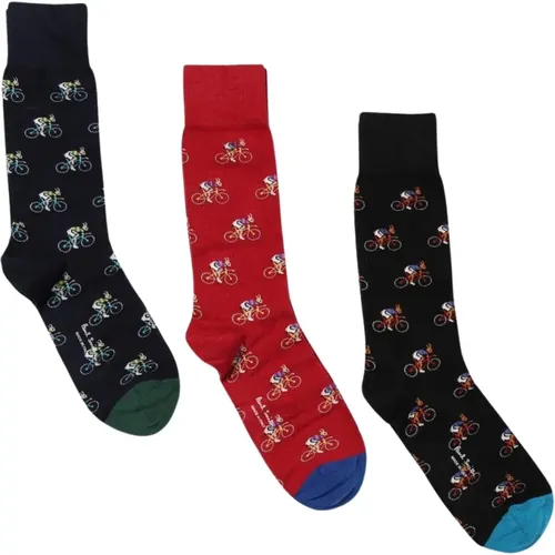 Socks, male, , Size: ONE SIZE Colorful Cycling Crew Socks - Paul Smith - Modalova