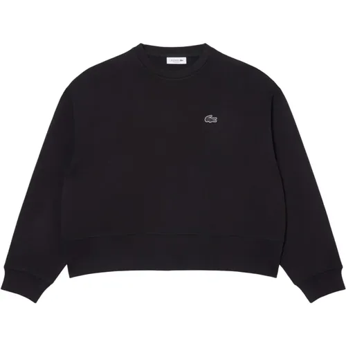 Sweatshirts, female, , Size: XS Oversized Cotton Sweatshirt - Lacoste - Modalova