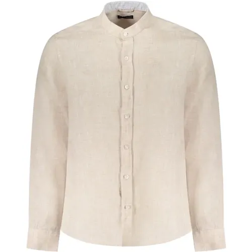 Casual Shirts, male, , Size: XL Linen Shirt with Korean Collar - North Sails - Modalova