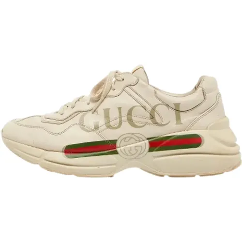 Pre-owned Leather sneakers , male, Sizes: 10 1/2 UK - Gucci Vintage - Modalova