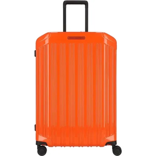 Cabin Bags, unisex, , Size: ONE SIZE Expandable Hardshell 4-Wheel Trolley Luggage - Piquadro - Modalova