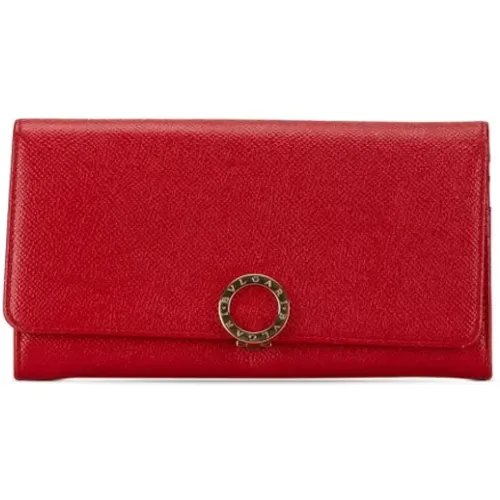 Pre-owned Wallets, female, , Size: ONE SIZE Pre-owned Leather wallets - Bvlgari Vintage - Modalova