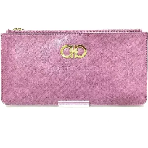 Pre-owned Clutches, female, , Size: ONE SIZE Pre-owned Leather handbags - Salvatore Ferragamo Pre-owned - Modalova