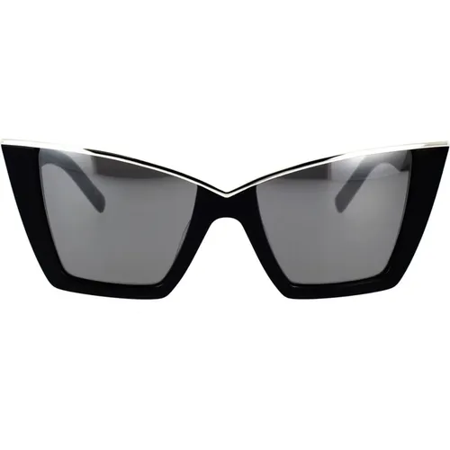 Precious Details Cat-Eye Sunglasses , female, Sizes: 54 MM - Saint Laurent - Modalova