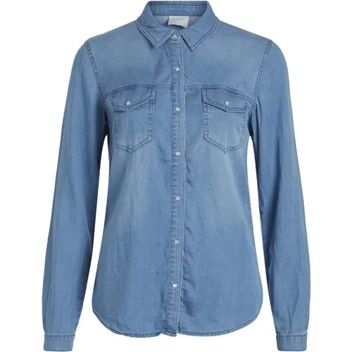 Denim Shirts , Damen, Größe: S - Vila - Modalova