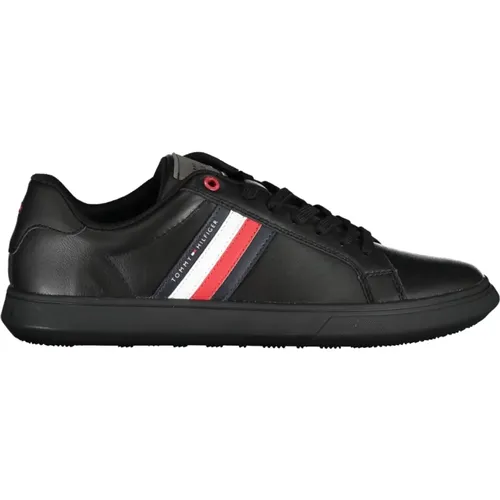 Sneakers, male, , Size: 7 US Sporty Lace-Up Sneakers with Contrast Details - Tommy Hilfiger - Modalova