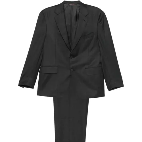 Single Breasted Suits, male, , Size: 4XL Slate Grey Wool Blazer Suit - Canali - Modalova