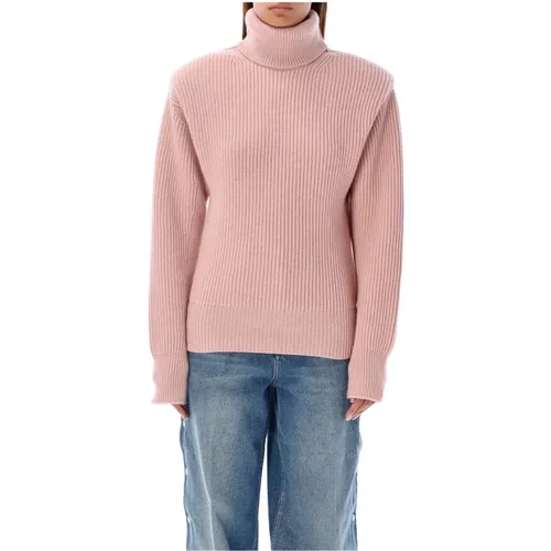 Turtlenecks, female, , Size: S Cozy Turtleneck Cashmere Sweater Rose - Stella Mccartney - Modalova