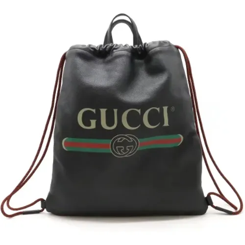 Pre-owned Backpacks, female, , Size: ONE SIZE Pre-owned Leather backpacks - Gucci Vintage - Modalova