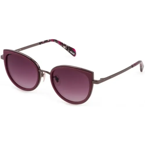 Rosé Metall Sonnenbrille für Frauen , Damen, Größe: 55 MM - Police - Modalova