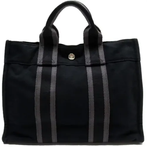 Pre-owned Tote Bags, unisex, , Size: ONE SIZE Pre-owned Cotton handbags - Hermès Vintage - Modalova