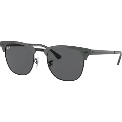 Clubmaster Metal Sonnenbrille Grau/Schwarz , unisex, Größe: 51 MM - Ray-Ban - Modalova