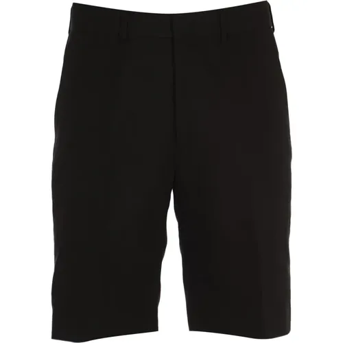 Schwarze Leinen Chino Shorts , Herren, Größe: XL - Auralee - Modalova
