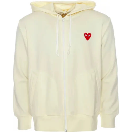 Zip-throughs, male, , Size: XL Stylish Zip-Through Sweatshirt - Comme des Garçons Play - Modalova