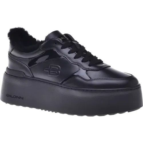 Trainers in leather , Damen, Größe: 38 EU - Baldinini - Modalova