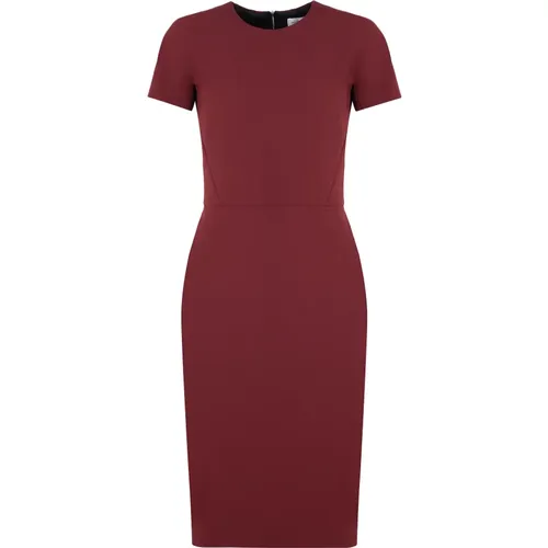 Wollmischung Sheath Kleid mit Reißverschluss - Victoria Beckham - Modalova