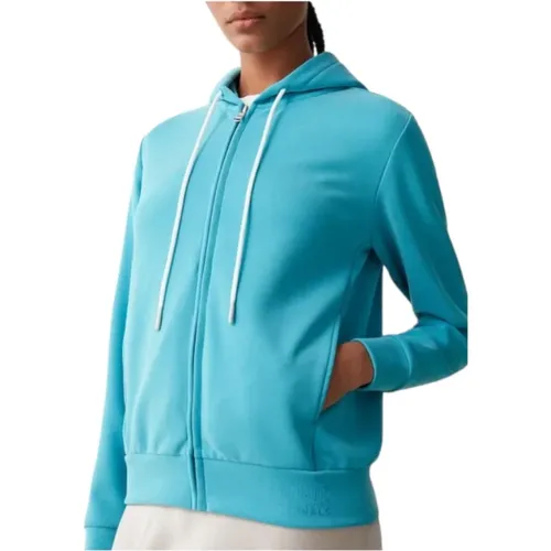 Glitter Logo Full Zip Sweatshirt , female, Sizes: M - Colmar - Modalova