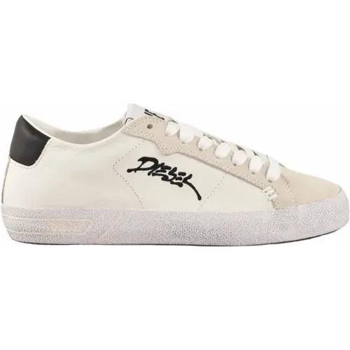 Leather Sneakers with Rubber Sole , female, Sizes: 10 UK, 12 UK - Diesel - Modalova