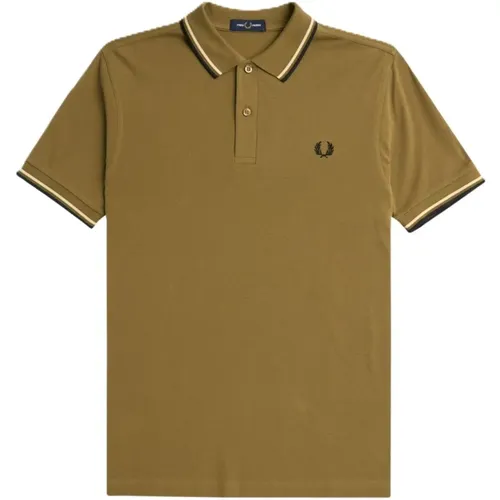 Polo Shirts, male, , Size: XL Striped Contrast Polo Shirt - Fred Perry - Modalova