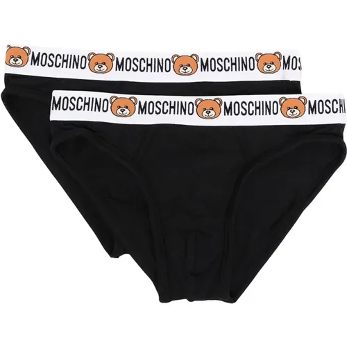 Bottoms, male, , Size: XS Teddy Bear Waistband Briefs - Moschino - Modalova