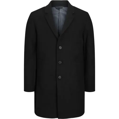 Single-Breasted Coats, male, , Size: XL Wool Blend Coat for Men - jack & jones - Modalova