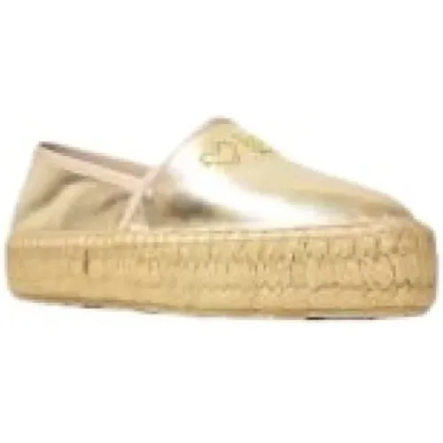 Graue Loafer Schuhe mit Polo Shirt , Damen, Größe: 37 EU - Moschino - Modalova